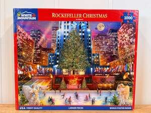 White Mountain 1000 Piece Jigsaw Puzzle - Rockefeller Christmas